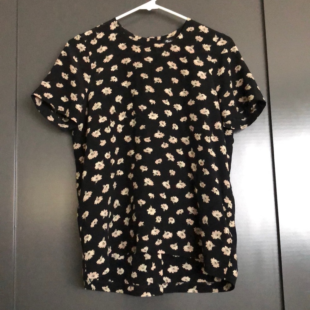Madewell floral flowy top.